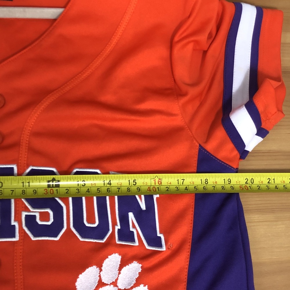 Clemson Tigers Colosseum Baseball Jersey Men's Sz S Orange Purple NCAA - Picture 15 of 16
